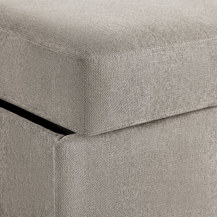 Beige Linen Queen Sleeper Sofa with Recessed Arms