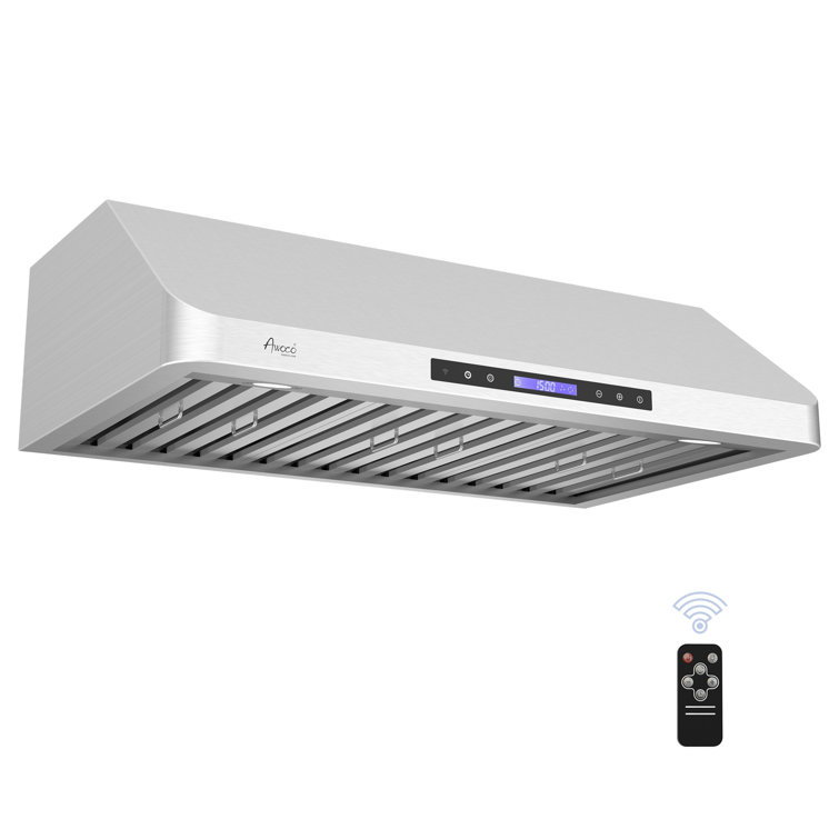 Awoco 36" Brushed Stainless Steel Under Cabinet Range Hood with Baffle Filters