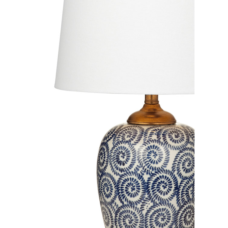 Lawton 24'' Gray and Brown Modern Ceramic Table Lamp