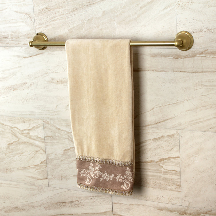 Brushed Brass 24-Inch Wall Mounted Towel Bar