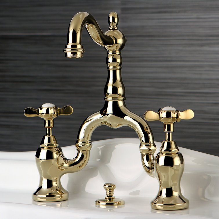 Essex Victorian Polished Brass 10.56" Bathroom Faucet with Drain Assembly