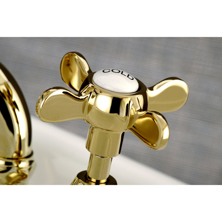 Essex Victorian Polished Brass 10.56" Bathroom Faucet with Drain Assembly