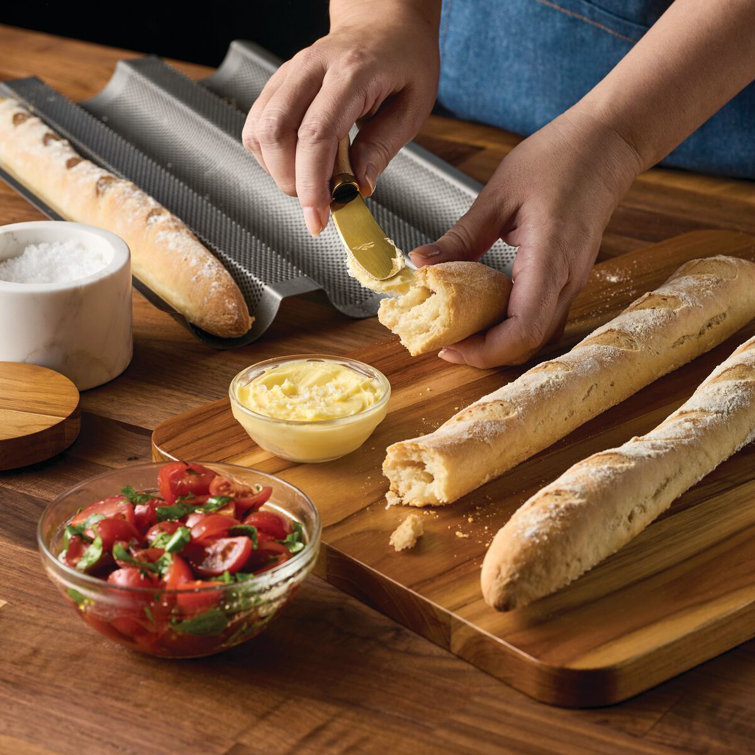 Graphite Steel Non-Stick 3-Channel Baguette Tray