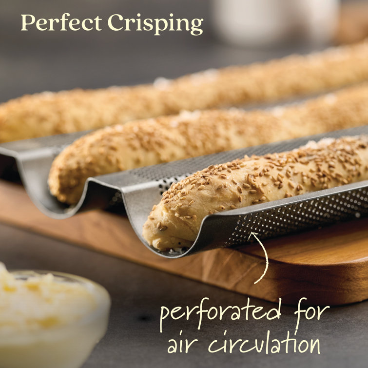 Graphite Steel Non-Stick 3-Channel Baguette Tray