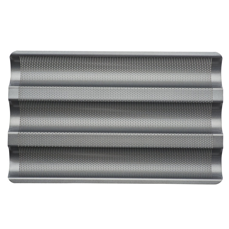 Graphite Steel Non-Stick 3-Channel Baguette Tray