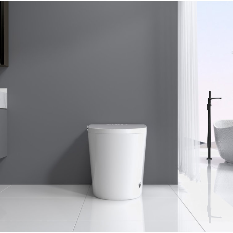 White High Efficiency Intelligent Smart Toilet with Heated Bidet Seat