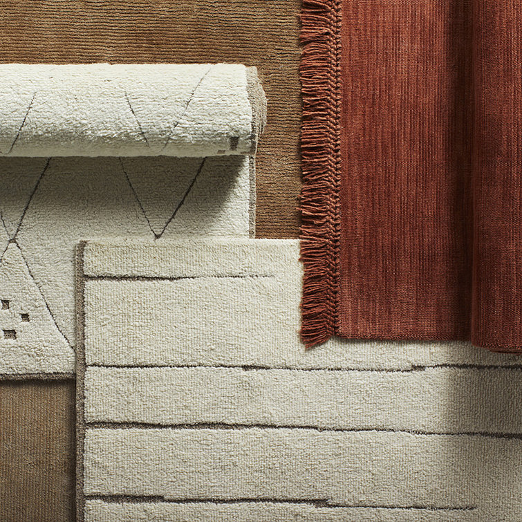 Ivory and Taupe Hand-Tufted Wool Runner Rug