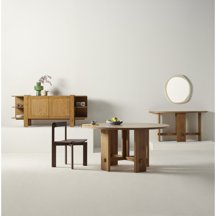 Santo 72'' Solid Oak Sideboard with Shelves