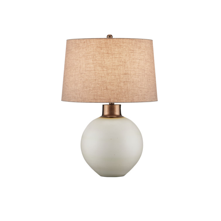 Olano Metallic Gold Natural Linen Table Lamp