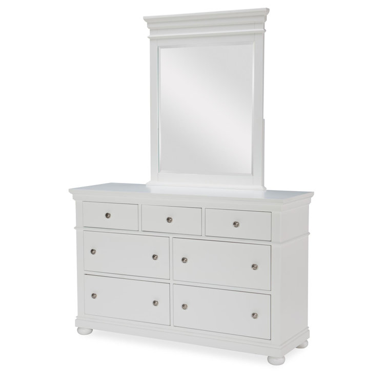 White Vertical 7-Drawer Dresser with Extra Deep Drawer