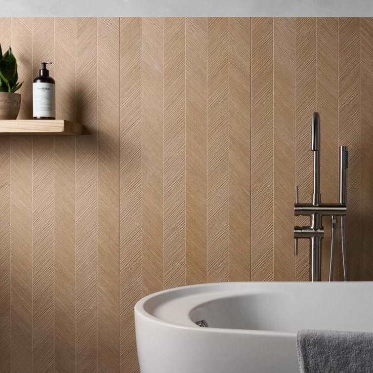 Hazelnut Brown Large Format Matte Ceramic Wall Tile