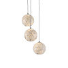 Silver Mother of Pearl 3-Light Globe Pendant