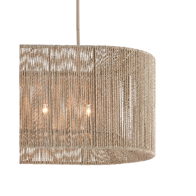 Natural Rope Beige 64" Linear Chandelier