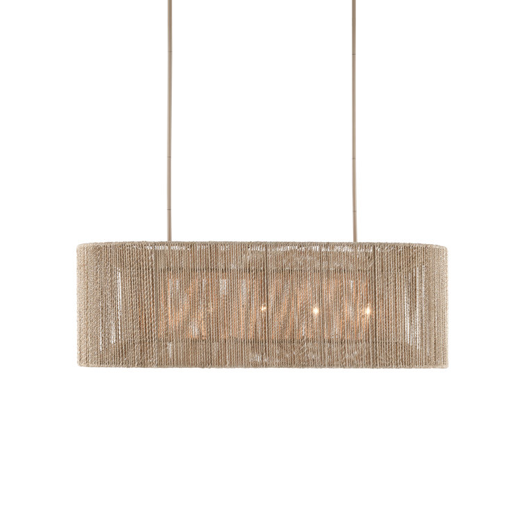 Natural Rope Beige 64" Linear Chandelier