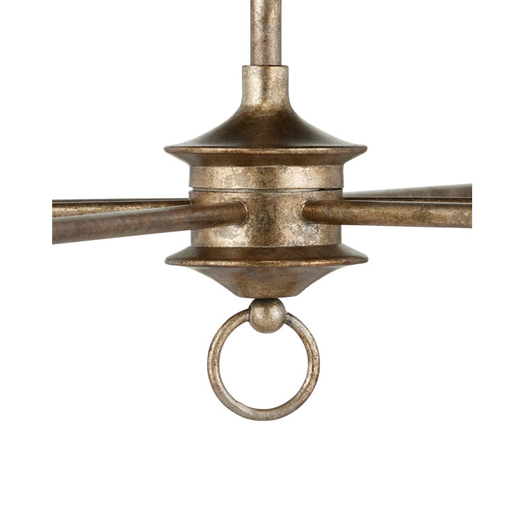 Pyrite Bronze Two-Tier Candle Chandelier with Adjustable Height