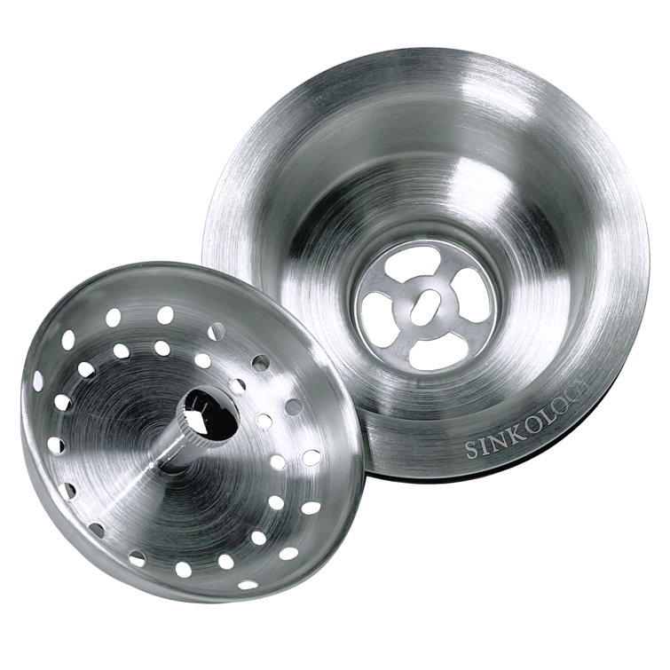 Stainless Steel 4.5" Basket Strainer Drain with Post Style Basket