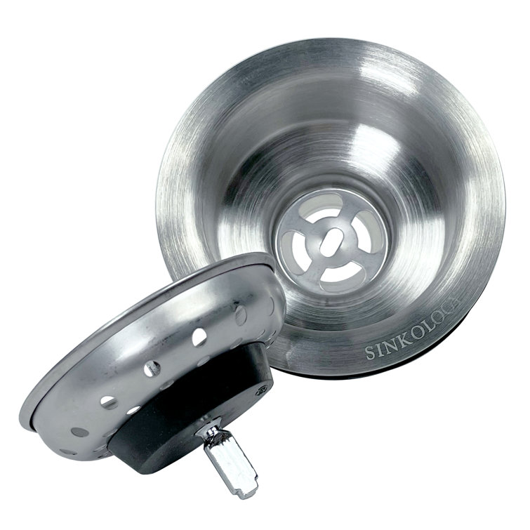 Stainless Steel 4.5" Basket Strainer Drain with Post Style Basket