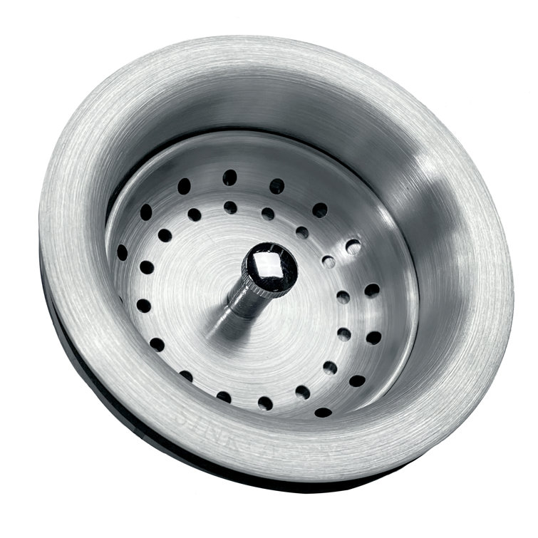 Stainless Steel 4.5" Basket Strainer Drain with Post Style Basket