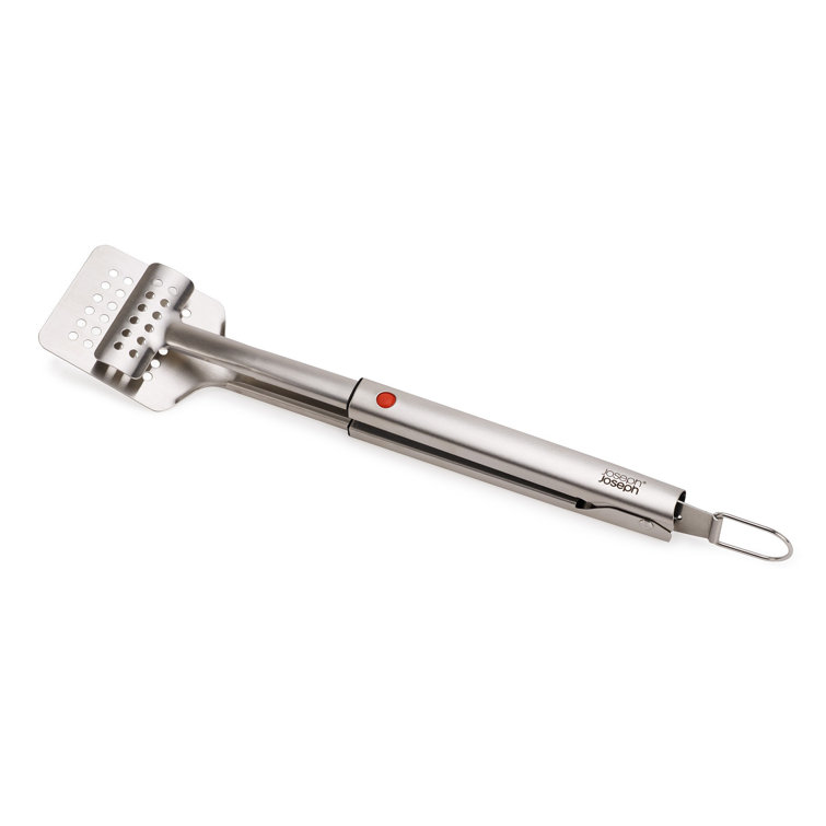 Stainless Steel BBQ Turner Tongs with Retractable Head
