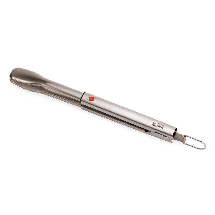 Stainless Steel BBQ Tongs with Retractable Head