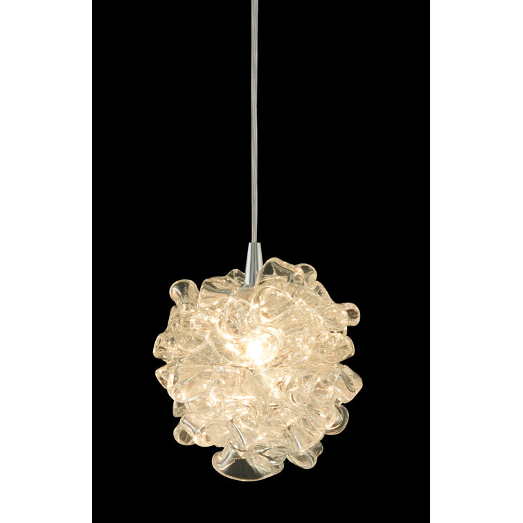 Clear Murano Glass Geometric Pendant Light