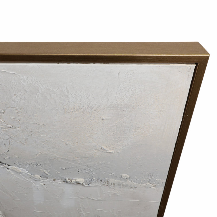 Large Abstract Gray and Beige Handpainted Canvas Wall Art Set