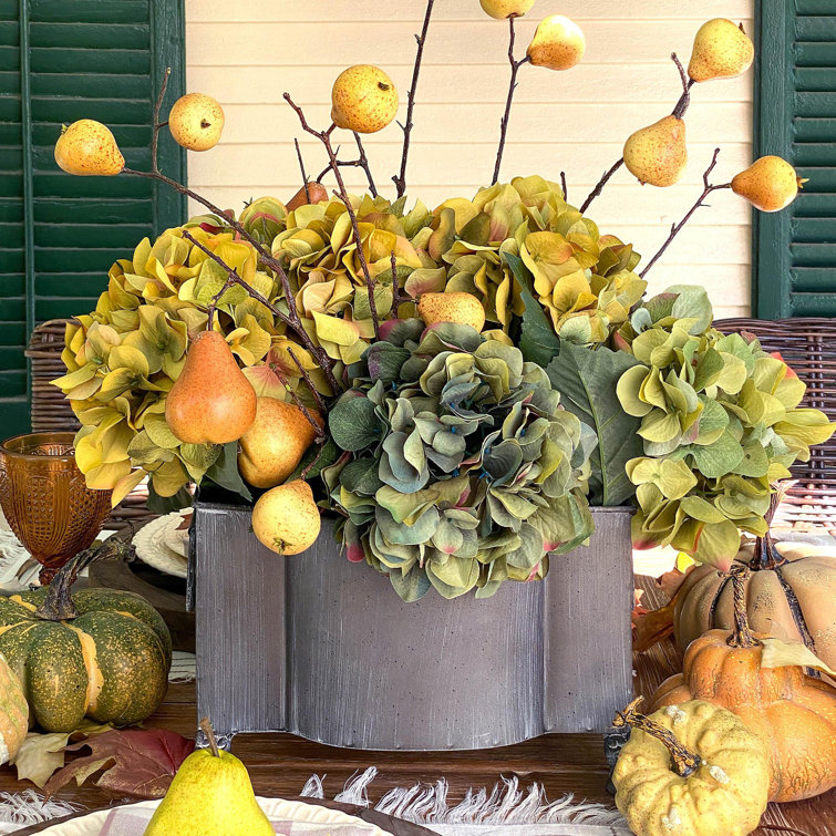 Vintage Gray Metal Footed Planter Set of 2
