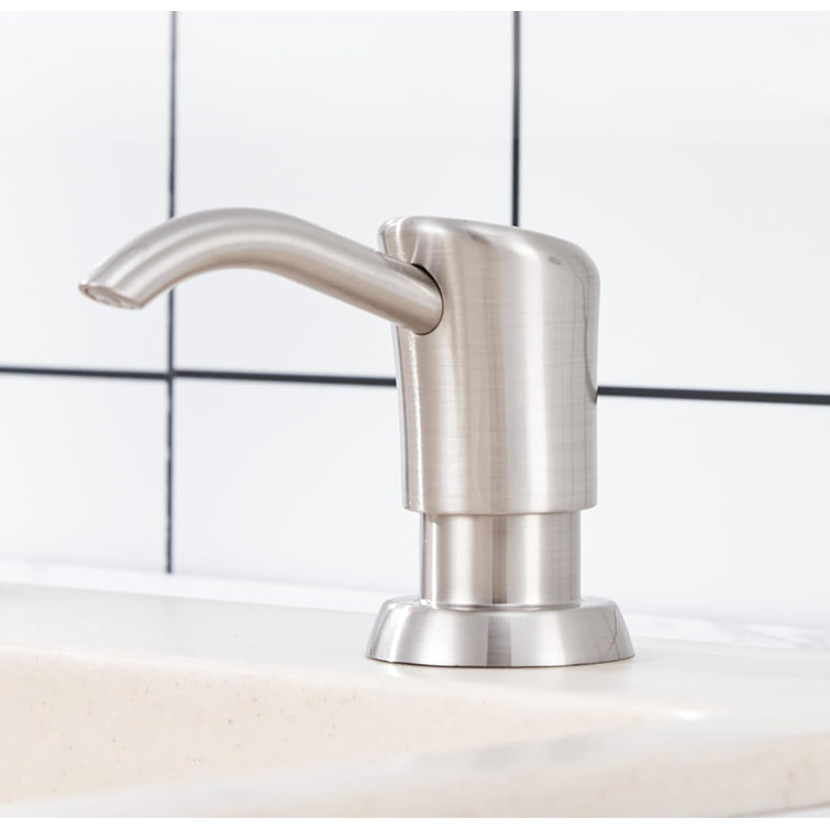 Brushed Nickel Kitchen Sink Soap Dispenser with ABS Pump