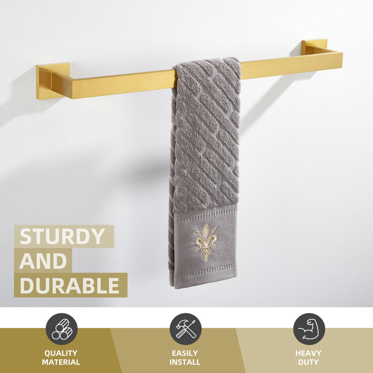 Brushed Gold Stainless Steel Wall Mounted Towel Bar