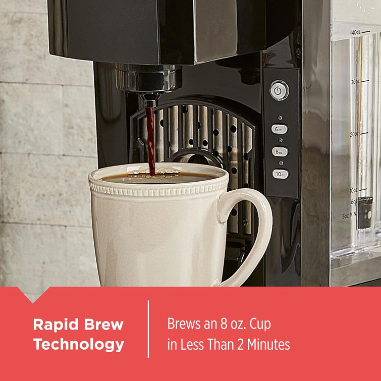 Black Single Serve K-Cup Brewer with 50oz Reservoir