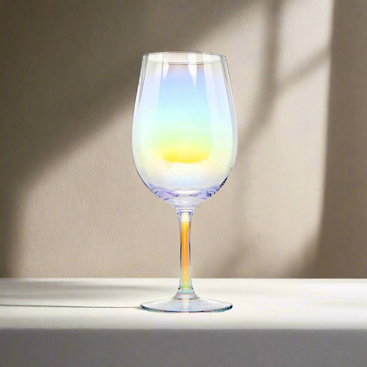 Monterey Iridescent 16oz Stemmed Wine Glass Set