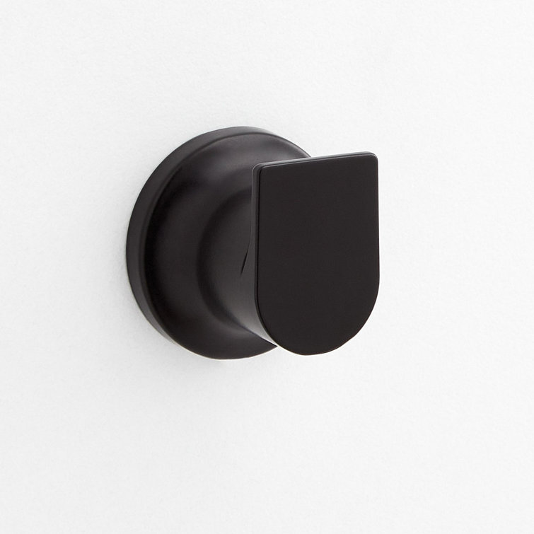 Matte Black Metal Wall Mounted Single Robe Hook