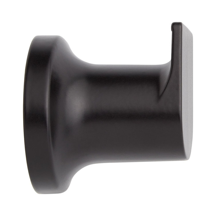 Matte Black Metal Wall Mounted Single Robe Hook