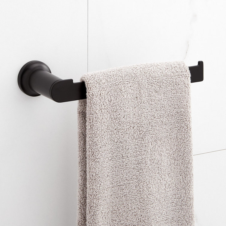 Matte Black Metal Wall Mounted Towel Ring