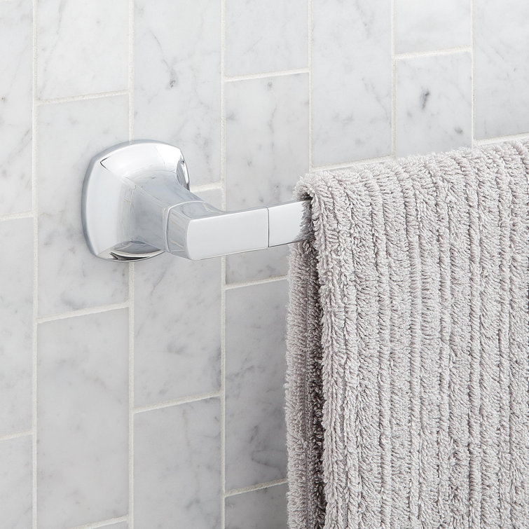 Modern Chrome Wall Mounted Single Towel Bar
