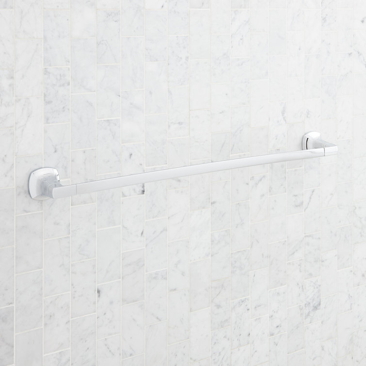 Modern Chrome Wall Mounted Single Towel Bar