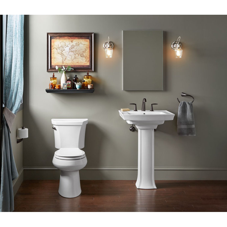White Round High Efficiency Free Standing Toilet