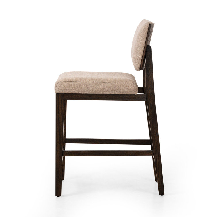 Natural Wood and White Acrylic Counter Stool