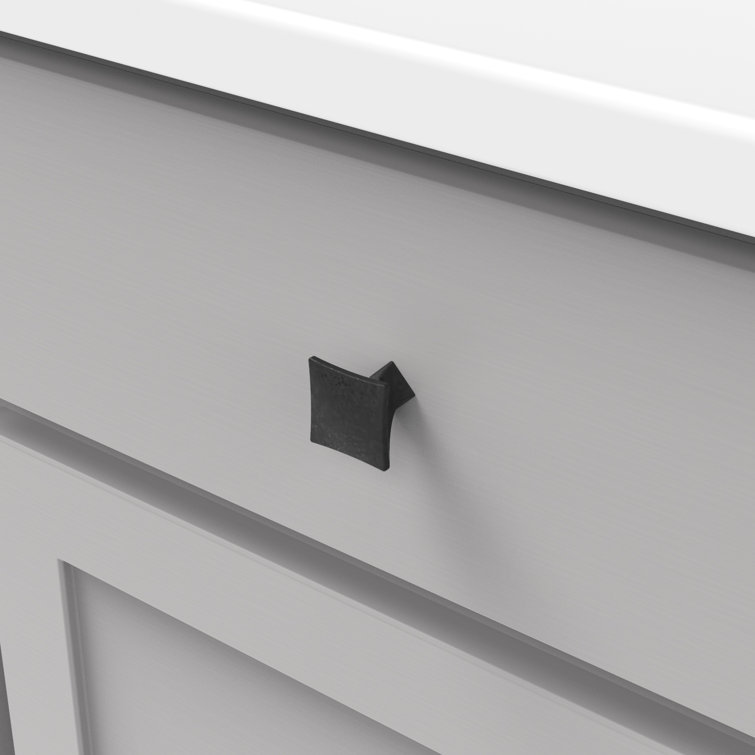 Modern Black Iron Square Cabinet Knob 10-Pack