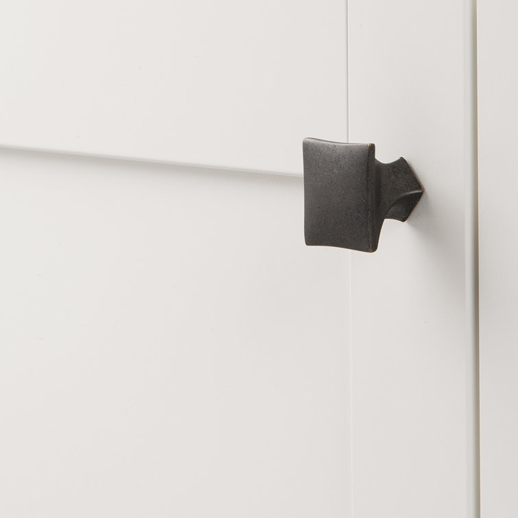 Modern Black Iron Square Cabinet Knob 10-Pack