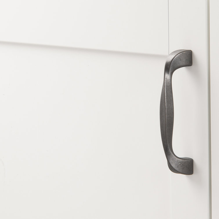 Black Iron Arch Cabinet Pull with Mounting Hardware