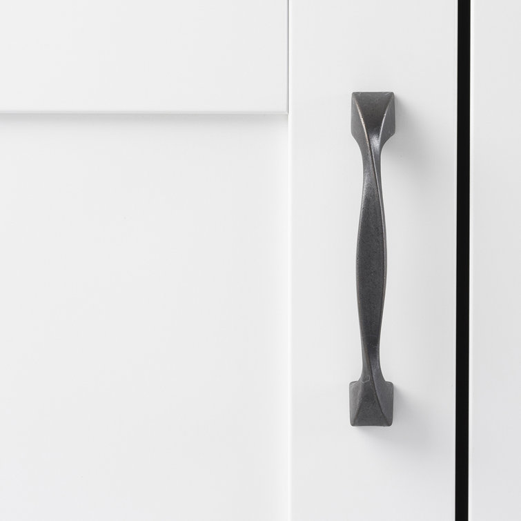 Black Iron Arch Cabinet Pull with Mounting Hardware