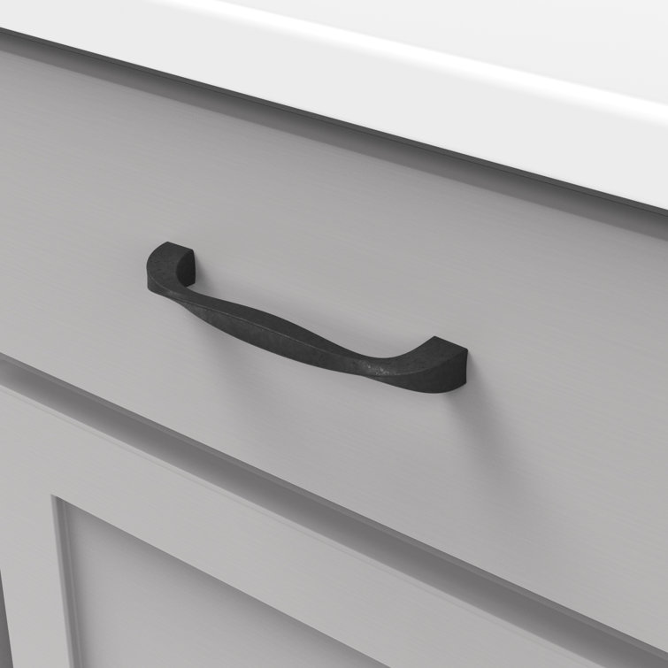 Black Iron Twist Cabinet Pulls with Mounting Hardware, 10-Pack