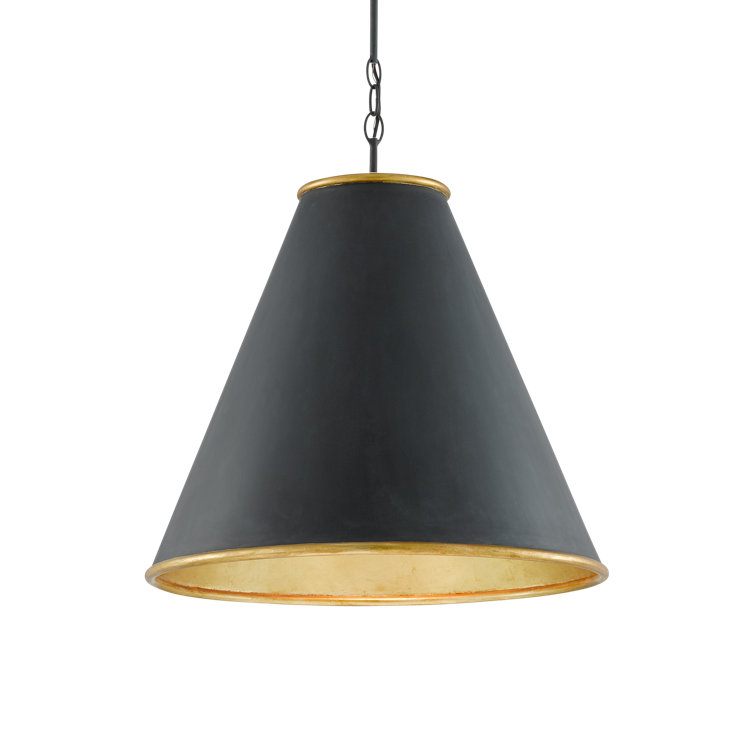 Adkins 22" Black and Gold Adjustable Pendant Light