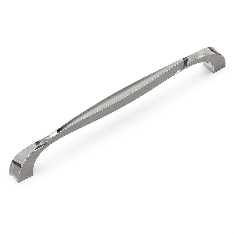 Twist Polished Nickel Arch Cabinet Bar Pulls with Mounting Hardware