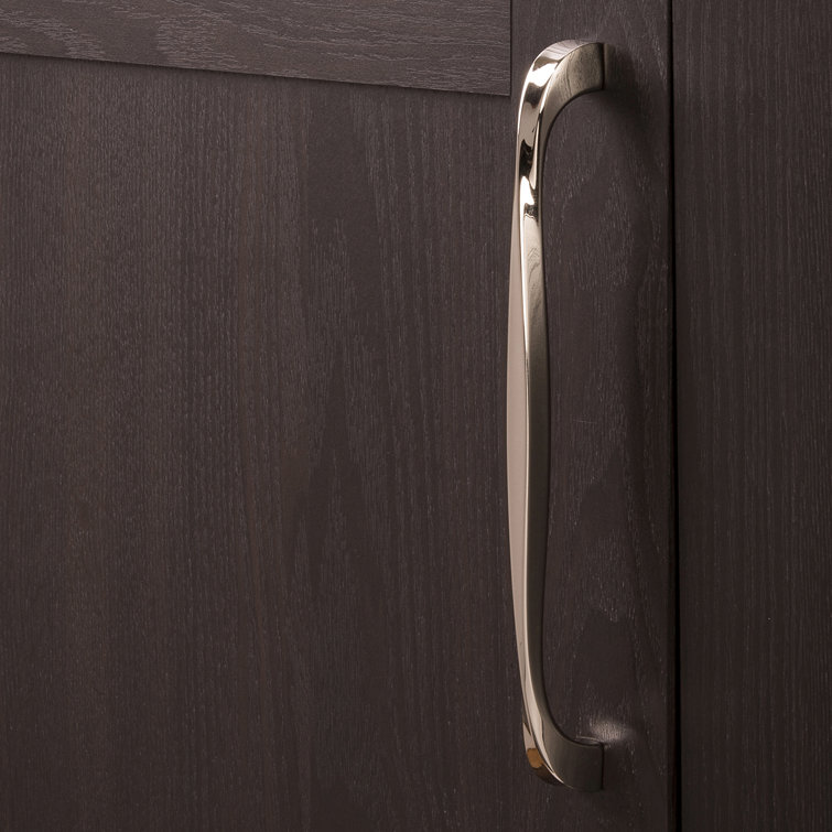 Twist Polished Nickel Arch Cabinet Bar Pulls with Mounting Hardware