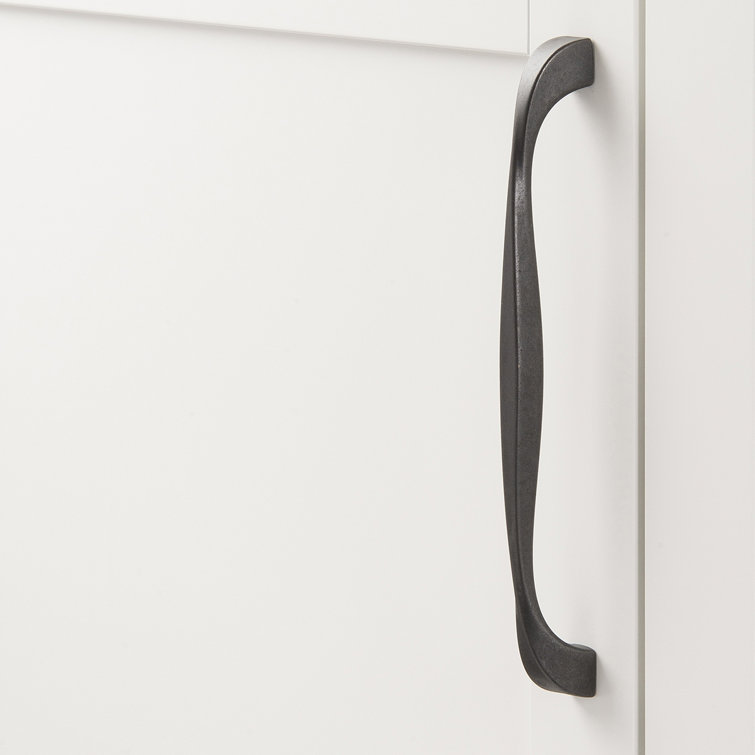 Black Iron Twist Kitchen Cabinet Bar Handles with Mounting Hardware