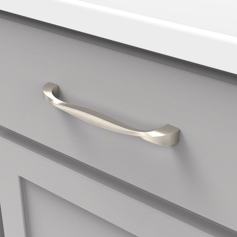 Satin Nickel Brushed Modern Cabinet Bar Pulls 5-Pack