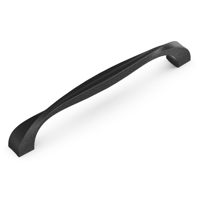 Black Iron Twist Cabinet Handles 6-5/16 Inch 5-Pack