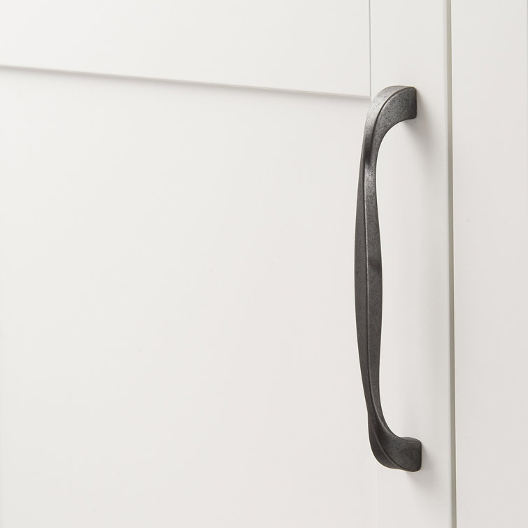 Black Iron Twist Cabinet Handles 6-5/16 Inch 5-Pack
